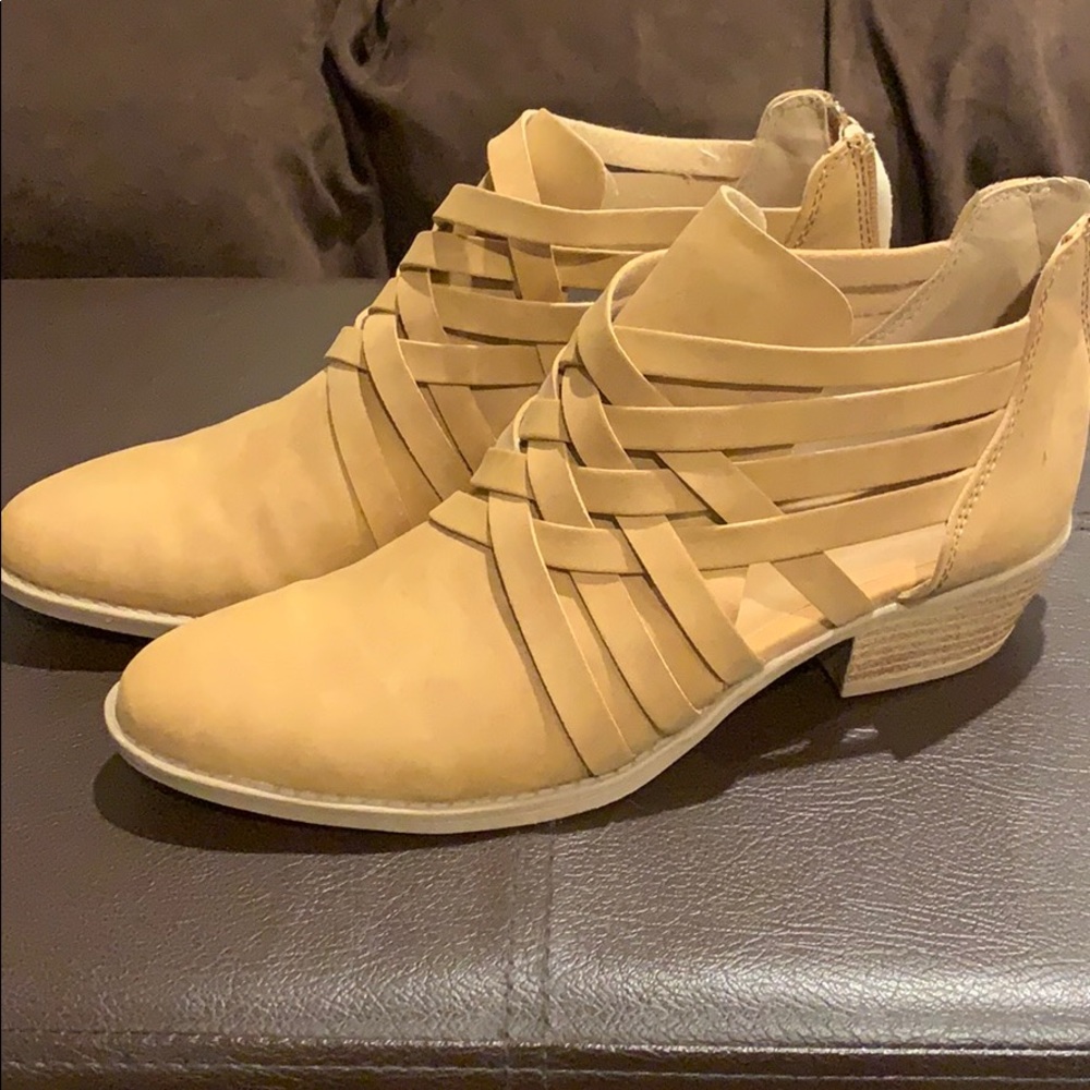 Tan booties